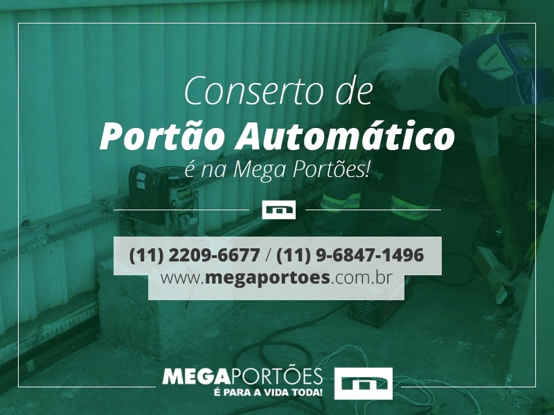 Conserto de Portão Automático Alumínio Branco Parque Ibirapuera - Conserto de Portão Automático de Garagem
