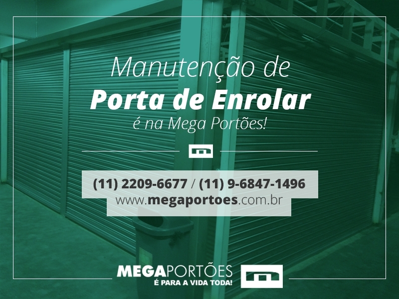 Manutenção de Porta de Enrolar Automatizada Parque Ibirapuera - Manutenção para Porta de Enrolar Automática