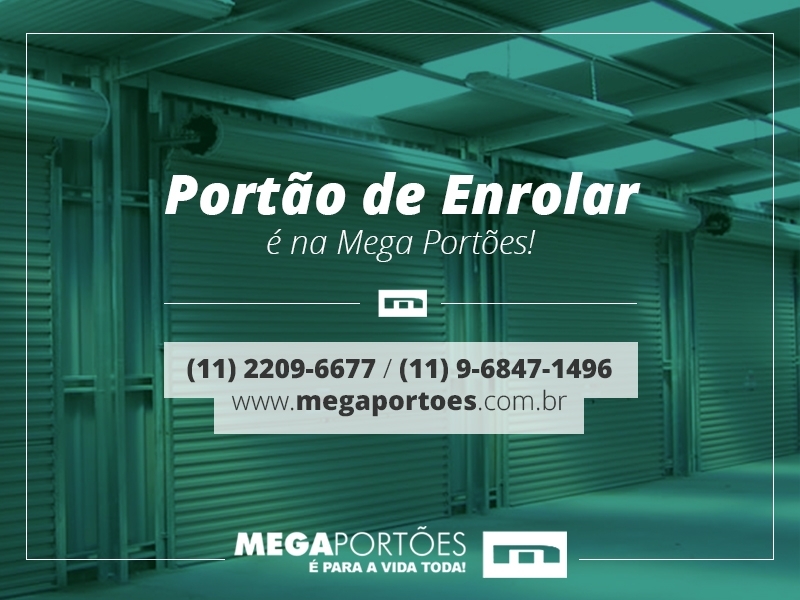 Portão Automático de Enrolar para Condomínio Valor Ibirapuera - Portão Automático de Enrolar para Condomínio