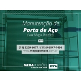 manutenção para porta de aço com grade