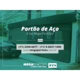 portão de aço de correr Lauzane Paulista